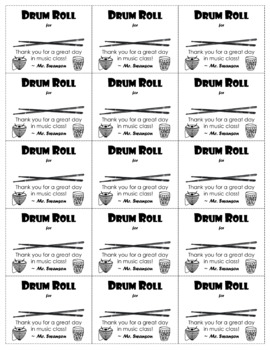 Preview of Drum Roll Cards