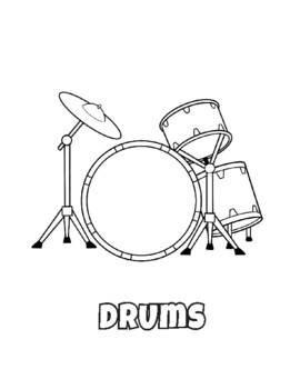 Free Coloring Sheet Drums By Make Music Easy Tpt