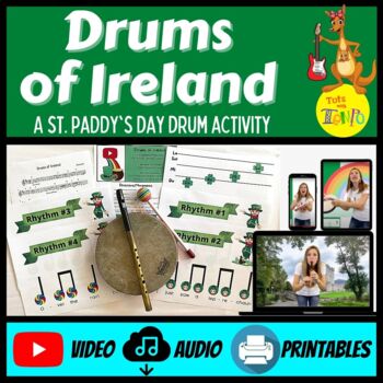 Preview of Drums of Ireland - A St. Patricks Day Drum Activity | Steady Beat | Rhythm