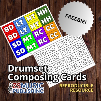 Preview of Drumset Composing Cards - FREEBIE SET