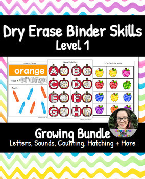 Preview of Dry Erase Binder Level 1 -THE BUNDLE- Special Education, Morning Work & Centers