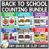 Dry Erase Counting Book/Cards or Clip Cards: Back to Schoo