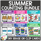 Dry Erase Counting Book/Cards or Clip Cards: Summer Bundle