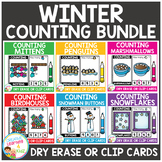 Winter Counting Pictures Numbers 0-10 Clip Cards/Dry Erase