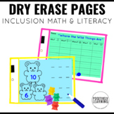 Dry Erase Pages for Small Groups | Literacy and Math Visua