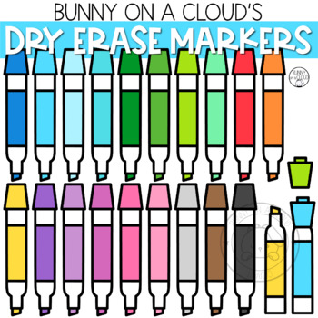 Dry Erase Markers Clipart by Bunny On A Cloud by Bunny On A Cloud