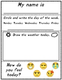Dry Erase Morning Notebook - Kindergarten
