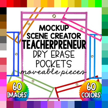 Preview of Dry Erase Pockets Moveable Pieces Scene Creator Elements for Mockups 