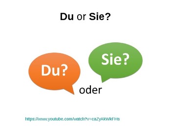 Du and Sie by World of Languages | TPT