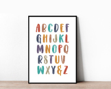 Dual Alphabet Poster | A-Z and a-z Learning Wall Art for Kids