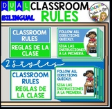 Dual Bilingual Classroom Rules BLUE and GREEN
