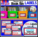 Dual Bilingual Library Book Bin Labels