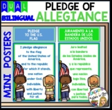 Dual Bilingual Pledge of Allegiance BLUE and GREEN
