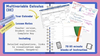 Preview of Dual Enrollment Multivariable Calculus (Calc 3)