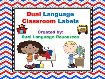 Preview of EDITABLE Dual Language Classroom Labels