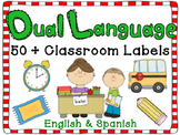 Dual Language Classroom Labels English and Spanish