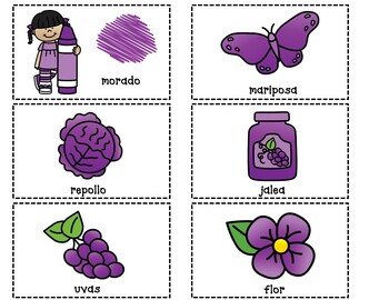 Spanish Days of the Week Pocket Chart Cards and Worksheets Español Dark  Purple
