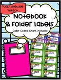 Dual Language Notebook and Folder Labels