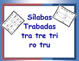 Dual Language Silabas Trabadas en Espanol tra, tre, tri, tro, tru