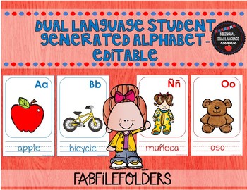 Preview of Dual Language Student Generated Alphabet-EDITABLE