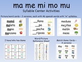 Dual Language Syllable Centers - ma me mi mo mu/ Spanish silabas