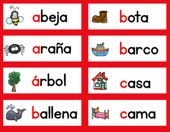 Dual Language Word Wall BOTH ENGLISH AND SPANISH Vocabulary Set 3