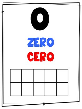 Preview of Dual language number cards