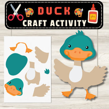 Duck Craft Cut & Paste Activity: Back To School Craft Activities for ...