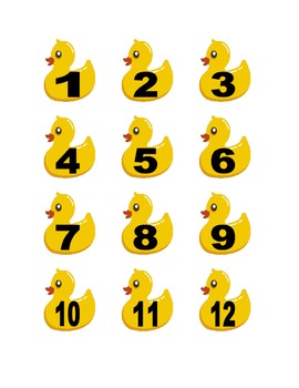 numbered rubber ducks