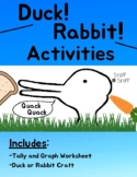 Duck! Rabbit! Activities - Craft and Tally & Graph Workshe
