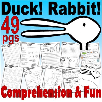 Preview of Duck! Rabbit! Read Aloud Book Study Companion Reading Comprehension Worksheets