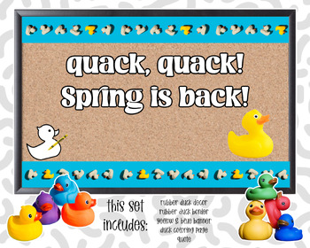 Preview of Duck Themed // Spring Bulletin Board Decor // Rubber Ducks