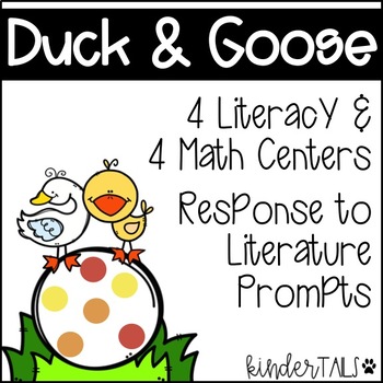 Preview of Duck and Goose Centers and Writing Prompts