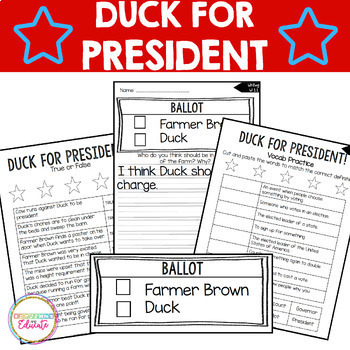 Preview of Duck for President Comprehension Kit