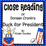 Duck for President Close Reading activities