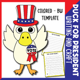 Duck for President Craft | Election Day Voting Activities 