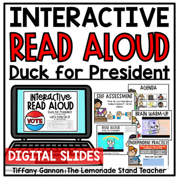 Preview of Duck for President | Elections and Voting Digital Google Slides (TM)
