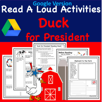 Preview of Duck for President Google Classroom Tasks