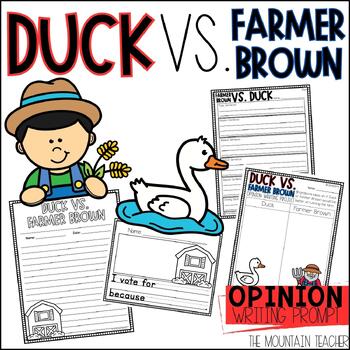 Preview of Duck for President Opinion Writing Prompt with Graphic Organizers for Farm Theme