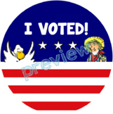 Duck for President Voting Stickers