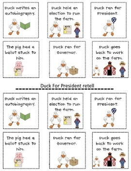 Preview of Duck for President retell sequence
