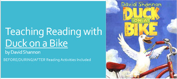 Preview of Duck on a Bike Reading & Writing Unit