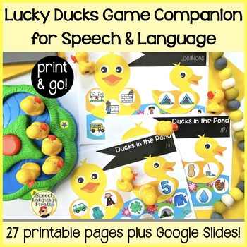 Preview of Duck in the Pond - Speech & Language Game Companion Digital & Printable Activity