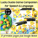 Ducks in the Pond: A Speech and Language Game Companion - 