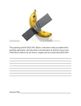 Preview of Duct-Taped Banana Creative Writing