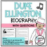 Duke Ellington Biography and Questions, Black History Month