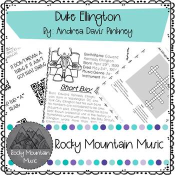 Preview of Duke Ellington Literature Study
