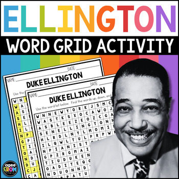 Preview of Duke Ellington Word Search with Digital Resources