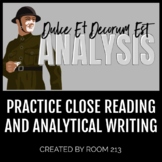 Dulce Et Decorum Est: a close reading & writing activity