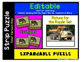 Dump Truck - Expandable & Editable Strip Puzzle w/ Multipl